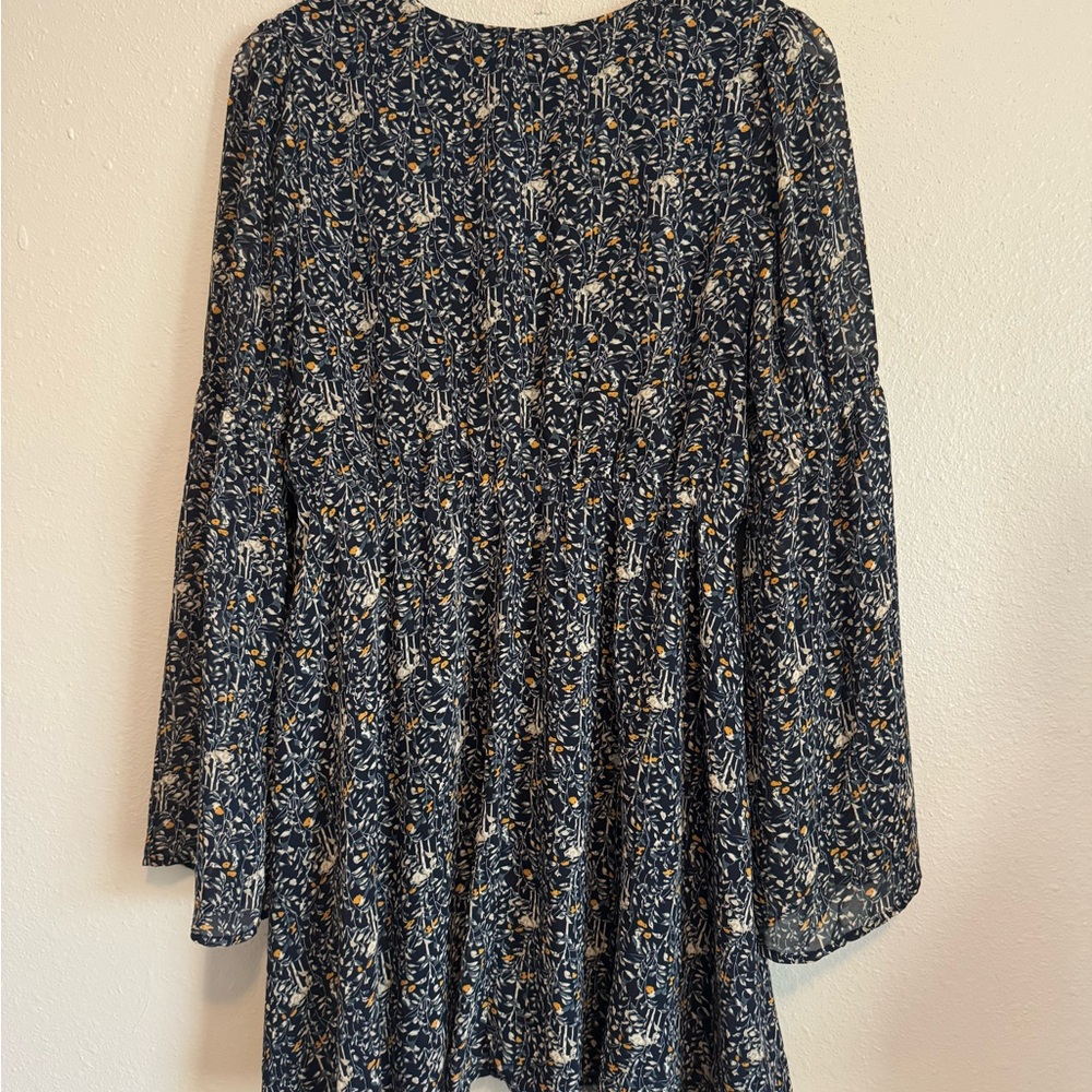 LUCCA Boho Floral Bell Sleeve Mini‎ Dress - Size Large - Picture 7 of 11